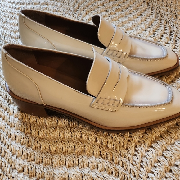 Aquatalia Creme Patent Loafer - Picture 3 of 6